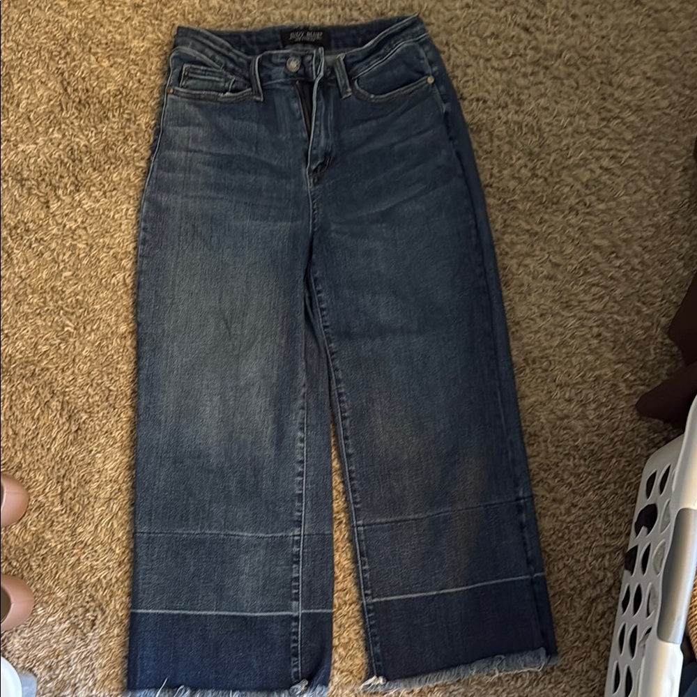Judy Blue Flare Wide Leg Blue Jeans